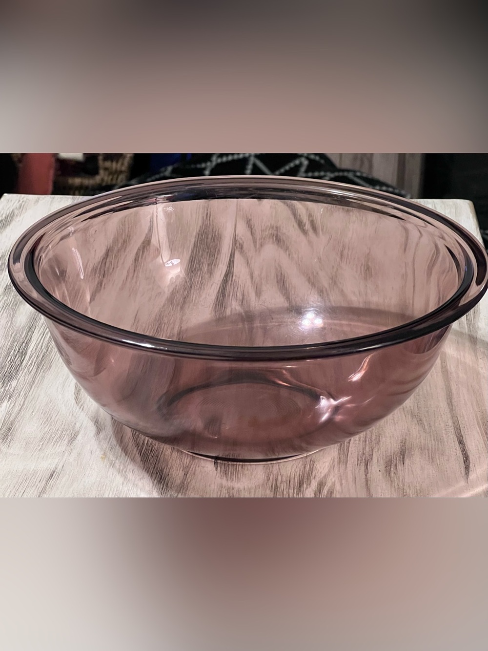 Pyrex Visions Cranberry Rose Glass Mixing Bowl 325 1.5 Qt Vintage USA